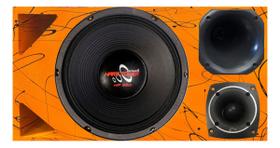 Caixa trio duto triangulo médio grave hard power hp 550 compet cores módulo taramps