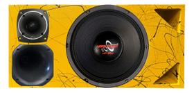 Caixa trio duto triangulo médio grave hard power hp 550 compet cores módulo taramps