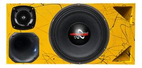 Caixa trio duto triangulo médio grave hard power hp 750 unlike 400 cores módulo taramps