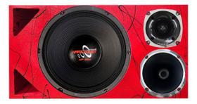 Caixa trio duto triângulo médio grave hard power hp550 corneta 1425 cores módulo taramps