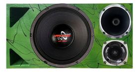 Caixa trio duto triângulo médio grave hard power hp550 corneta 1425 cores módulo taramps