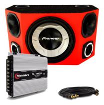 Caixa Trio Pioneer Completa Som Carro + Amplif. Taramps