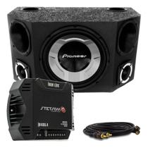 Caixa Trio Pioneer Completa Som Carro + Amplificador Stetsom
