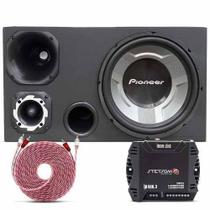 Caixa Trio Pioneer Sub 12 Ts-W3060Br + Amplificador Stetsom