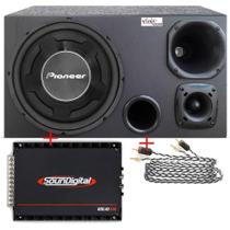 Caixa Trio Pioneer Ts-W3090 600Wrms + D200 + St200 + Módulo Soundigital