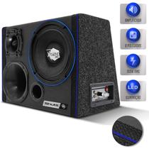 Caixa Trio Som 8 Polegadas Amplificada 700W Woofer Shutt Xplode Corneta Driver Tweeter Led Neon