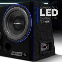 Caixa Trio Som Amplificada 8" Subwoofer Shutt Concept Slim 600w Driver + Corneta + Tweeter + Módulo