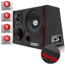 Caixa Trio Som Amplificada 8" Subwoofer Shutt Xploode 800w RMS Driver + Corneta + Tweeter + Módulo