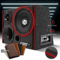 Caixa Trio Som Amplificada 8" Subwoofer Shutt Xploode 800w RMS Driver + Corneta + Tweeter + Módulo