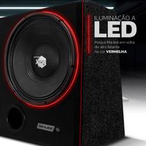 Caixa Trio Som Automotivo 12 Polegadas Shutt Xplode Neon Led 400W Driver + Corneta + Tweeter
