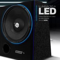 Caixa Trio Som Automotivo 12 Polegadas Shutt Xplode Neon Led 400W Driver + Corneta + Tweeter