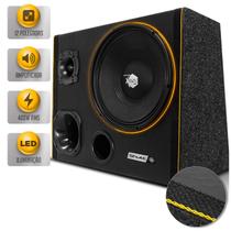 Caixa Trio Som Automotivo 12 Polegadas Shutt Xplode Neon Led 400W Driver + Corneta + Tweeter