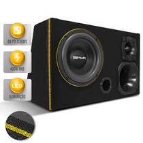 Caixa Trio Som Automotivo 8 Polegadas Subwoofer Shutt Concept Slim Led 400W Driver Corneta Tweter