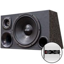 Caixa Trio Som Automotivo Falante 12 Sub + Taramps Tl1500