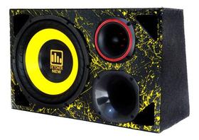 Caixa Trio Som Carro Automotivo Detoner Sub 12 Pol Amarelo Caixa Trio Som Carro Automotivo Detoner Sub 12 Pol Amarelo