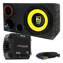 Caixa Trio Som Carro Detoner 12 Pol + Modulo Stetsom