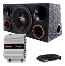 Caixa Trio Som Completa Bomber One 12 + Taramps 400x4
