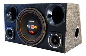 Caixa Trio Som Completa Bomber Outdoor 12 Polegadas 300wrms