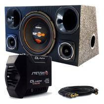 Caixa Trio Som Completa Bomber Outdoor 12 + Stetsom Cl 1500