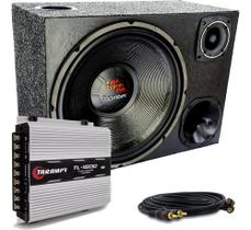 Caixa Trio Som Completa Bomber Upgrade 15 + Taramps Tl 1500