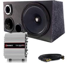 Caixa Trio Som Completa Bomber W-one 12'' + Módulo Taramps