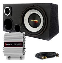 Caixa Trio Som Completa Detoner Bass 12 + Modulo Taramps
