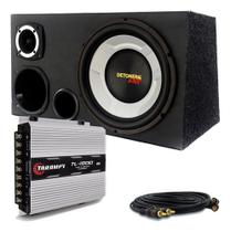 Caixa Trio Som Completa Detoner Bass 12 + Taramps Tl 1500