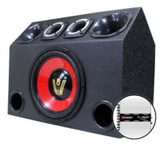 Caixa Trio Som Completa Igrejinha + Modulo Taramps Tl1500 Caixa Trio Som Completa Igrejinha + Modulo Taramps Tl1500