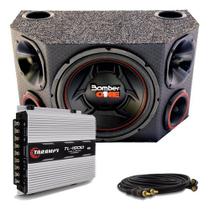 Caixa Trio Som Completo Bomber One 12 +módulo Taramps Tl1500