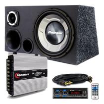 Caixa Trio Som Sub Pioneer + Radio Bluetooth +modulo Taramps