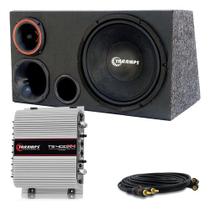 Caixa Trio Som Sub Taramps 12 Pol 300wrms + Modulo Taramps