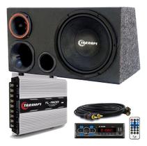 Caixa Trio Som Sub Taramps + Radio Bluetooth +modulo Taramps