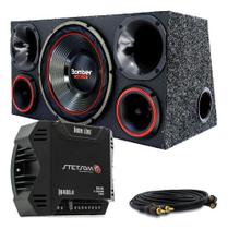 Caixa Trio Sub Bomber Detoner 12 Polegada + Modulo Stetsom Caixa Trio Sub Bomber Detoner 12 Polegada + Modulo Stetsom