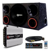 Caixa Trio Sub Taramps + Radio Bluetooth + Modulo Taramps