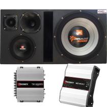 Caixa Trio Tornado 15swt3000 15 Pol + D250x + St200 + MG-600 + Taramps