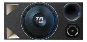 Caixa trio triangulo duto colorido médio grave triton tr 850 4 ohms unlike 400 cor:branco