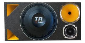 Caixa trio triangulo duto colorido médio grave triton tr 850 4 ohms unlike 500 cor:amarelo