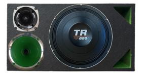 Caixa trio triangulo duto colorido médio grave triton tr 850 4 ohms unlike 500 cor:verde Caixa trio triangulo duto colorido médio grave triton tr 850 4 ohms unlike 500 cor:verde