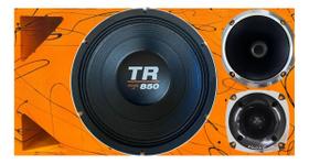 Caixa trio triangulo frente colorida triton tr 850 4 ohms unlike 500 cor:laranja