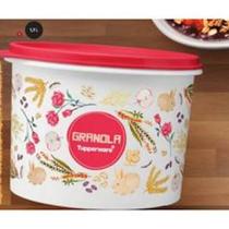 Caixa Tupperware de granola floral