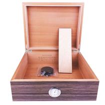 Caixa Umidora de Charutos Com Higrômetro Externo para 25 Exemplares - Premium Cigars