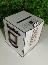 Caixa urna qr code lua de mel sapatinho de noiva e gravata