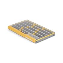 Caixa utilitária Tackle Plano EDGE 3700 Premium Thin transparente/amarela