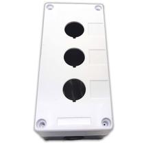 Caixa Vazia com 3 Furos de 22mm para Botoeira Botão Led Interruptor de Sobrepor