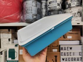 Caixa Versátil Tupperware 2,5 Litros Azul com Tampa Branca