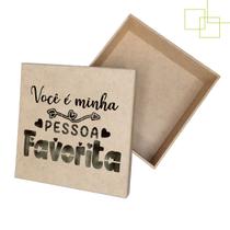 Caixa Você é Minha Pessoa Favorita em MDF 15x15x5 Embalagem Presente Namorados