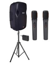 Caixa WLS S15 Ativa BT + 2 Microfones s/fio JBL + Tripé