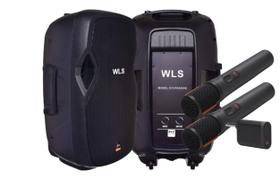 Caixa WLS S15 Ativa BT + Cx S15 Passiva + 2 Mic s/fio JBL