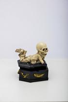 Caixão Cinzeiro C/ Caveira Na Tampa Resina Caixão Cinzeiro C/ Caveira Na Tampa Resina