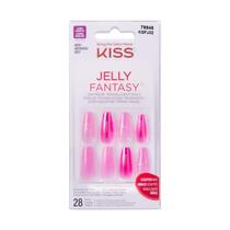 Caixão longo translúcido para unhas de gel falsas KISS Jelly Fantasy